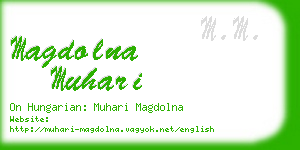 magdolna muhari business card